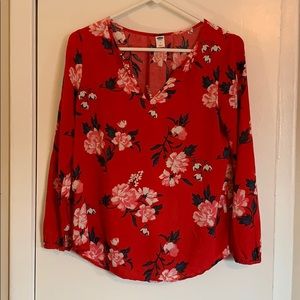 Old Navy floral top size M
